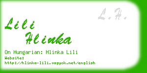 lili hlinka business card